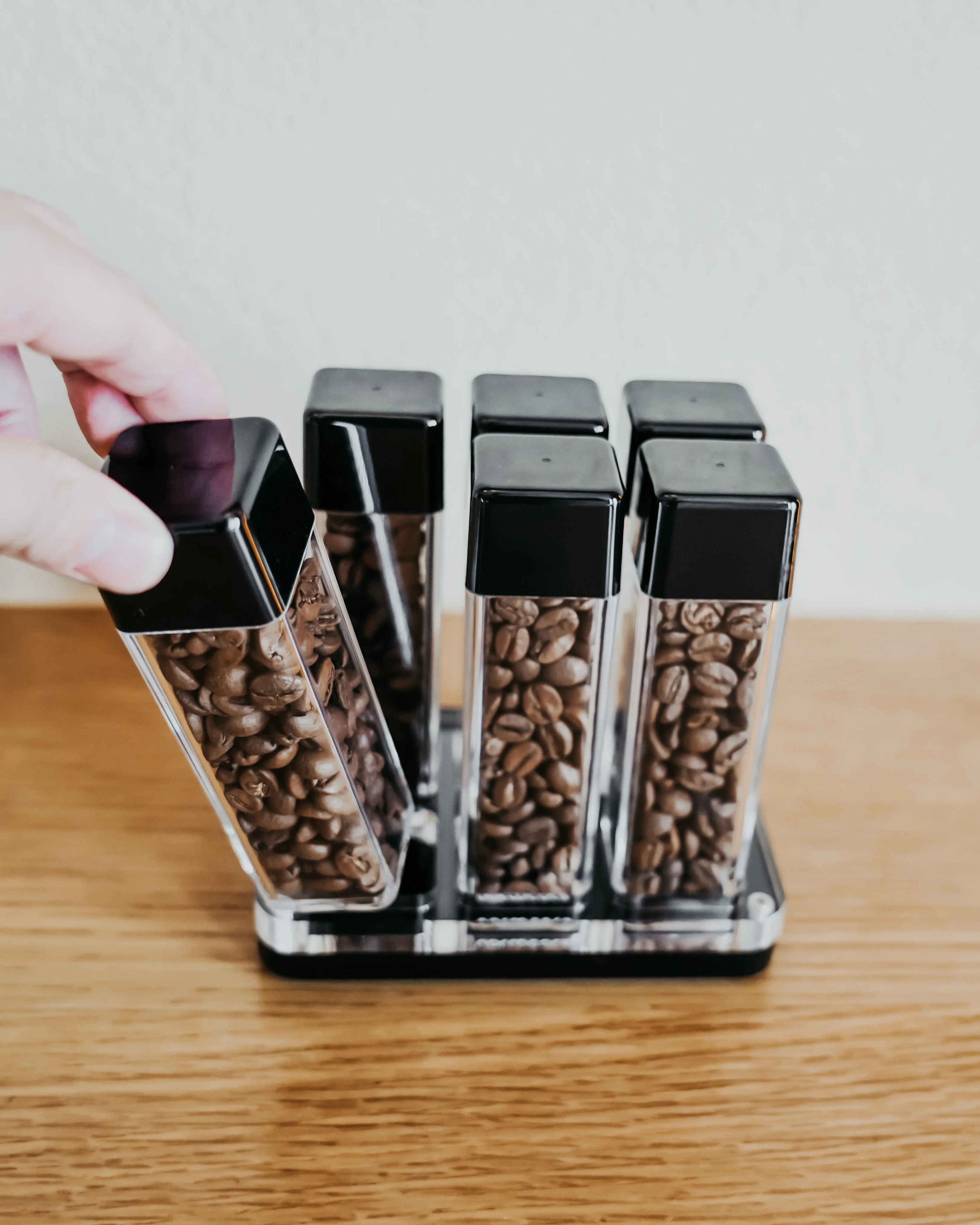 Normcore Coffee Bean Cellar Set – Single-Dose Storage with Stand - Image 3