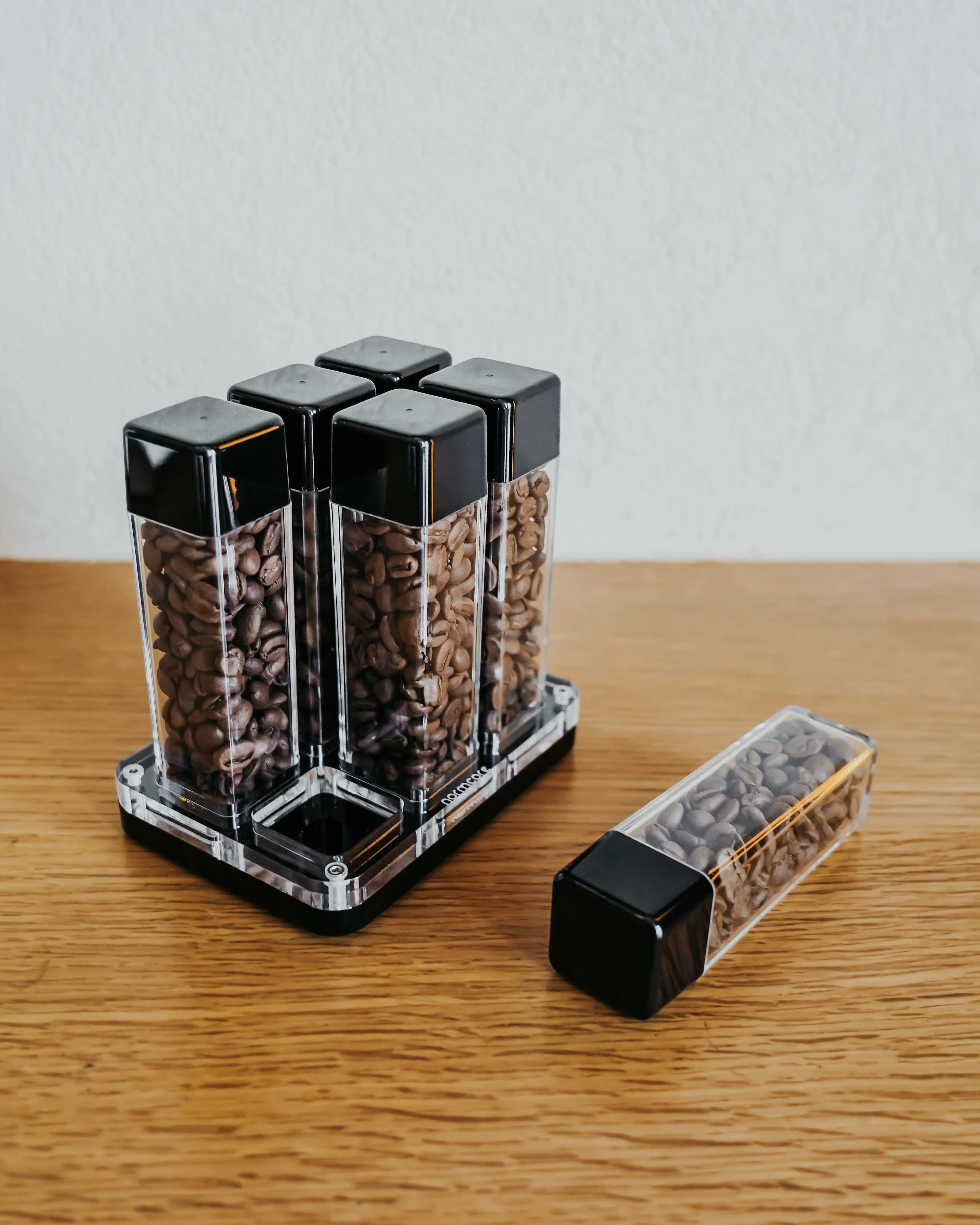 Normcore Coffee Bean Cellar Set – Single-Dose Storage with Stand - Image 4